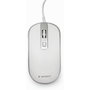 Gembird MUS-4B-06-WS Ratón Óptico Ambidextro Blanco y Plata