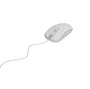 Gembird MUS-4B-06-WS Ratón Óptico USB para Oficina, Ambidiestro, 4 Botones, 1200 DPI, Cable 1.35m, Blanco/Plata