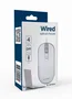 Gembird MUS-4B-06-WS Ratón Óptico USB para Oficina, Ambidiestro, 4 Botones, 1200 DPI, Cable 1.35m, Blanco/Plata