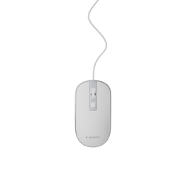 GEMBIRD MUS-4B-06-WS Ratón Óptico Ambidextro USB Tipo A 1200 DPI Plata Blanco