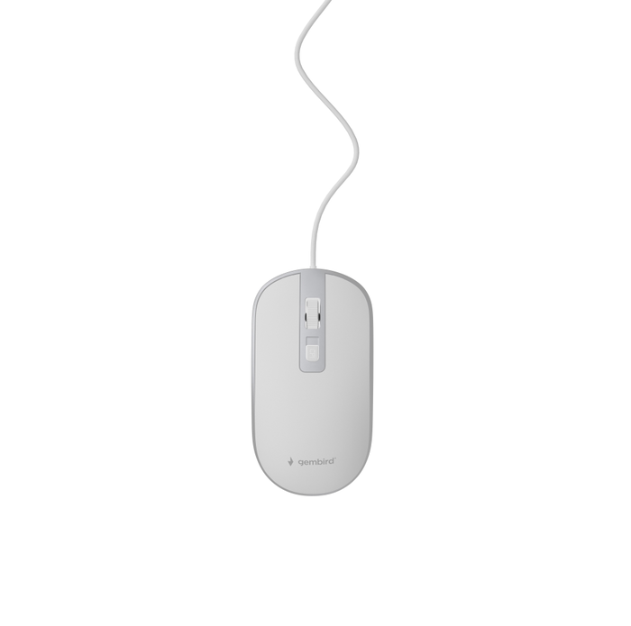 GEMBIRD MUS-4B-06-WS Ratón Óptico Ambidextro USB Tipo A 1200 DPI Plata Blanco GEMBIRD MUS-4B-06-WS Ratón Óptico Ambidextro USB Tipo A 1200 DPI Plata Blanco