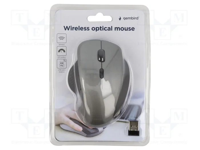 GEMBIRD MUSW-6B-02-BG Ratón Inalámbrico Ergonómico de 6 Botones