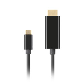 Lanberg CA-CMHD-10CU-0005-BK Cable Usb Tipo C a Hdmi 0.5m
