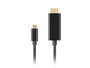 Lanberg Cable USB-C a HDMI 1,8 m 4K 60Hz Negro