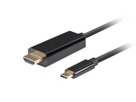 Lanberg Adaptador de Cable USB-C a HDMI 1.8m, 4K@60Hz, HDMI 2.0, 18 Gbit/s, Conectores Macho, Referencia CA-CMHD-10CU-0018-BK