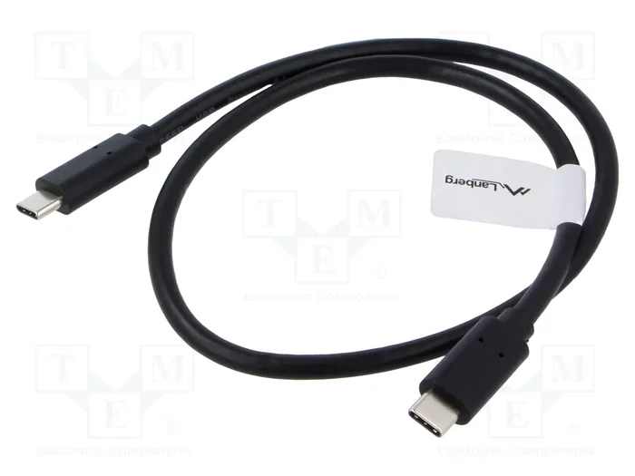 Lanberg Cable USB-C a USB-C 3.2 Gen 2 0,5 m Negro