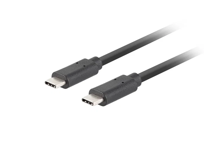 Lanberg Cable USB-C CA-CMCM-32CU-0010-BK 1 m USB 3.2 Gen 2 (3.1 Gen 2) Macho a Macho Negro - PD 100W Lanberg Cable USB-C CA-CMCM-32CU-0010-BK 1 m USB 3.2 Gen 2 (3.1 Gen 2) Macho a Macho Negro - PD 100W