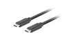 Lanberg Cable USB-C CA-CMCM-32CU-0010-BK 1 m USB 3.2 Gen 2 (3.1 Gen 2) Macho a Macho Negro - PD 100W
