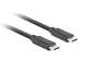 Lanberg Cable USB-C CA-CMCM-32CU-0010-BK 1 m USB 3.2 Gen 2 (3.1 Gen 2) Macho a Macho Negro - PD 100W