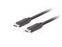 Lanberg Cable USB-C CA-CMCM-32CU-0010-BK 1 m USB 3.2 Gen 2 (3.1 Gen 2) Macho a Macho Negro - PD 100W