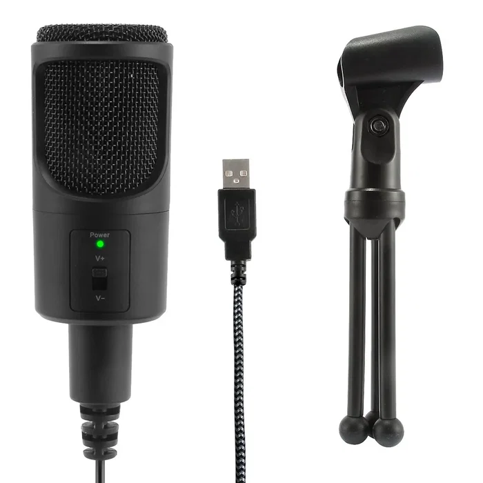 Woxter Mic Studio 50 Micrófono de estudio Negro con Trípode Woxter Mic Studio 50 Micrófono de estudio Negro con Trípode