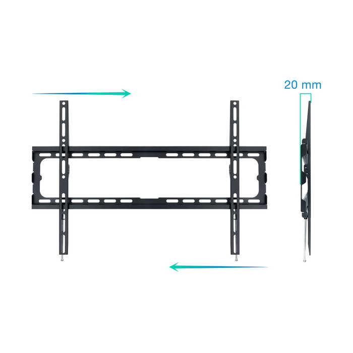 TooQ Soporte de Pared Fijo LP1080F-B para TV de 37-80 pulgadas