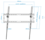 Tooq Soporte de Pared Inclinable LP1081T-B para TV de 37'' a 80''