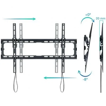 Tooq Soporte de Pared Fijo/ Inclinable LP1081T-B para TV de 37-80" hasta 45kg