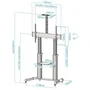 TooQ Soporte de Suelo FS20300M-B para TV de 60 a 100 Pulgadas, Inclinable y Ajustable, Hasta 100kg