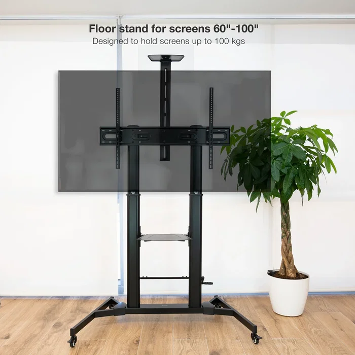 Tooq Soporte de Suelo ZEUS FS20400HM-B para TV de 60-100 pulgadas Tooq Soporte de Suelo ZEUS FS20400HM-B para TV de 60-100 pulgadas