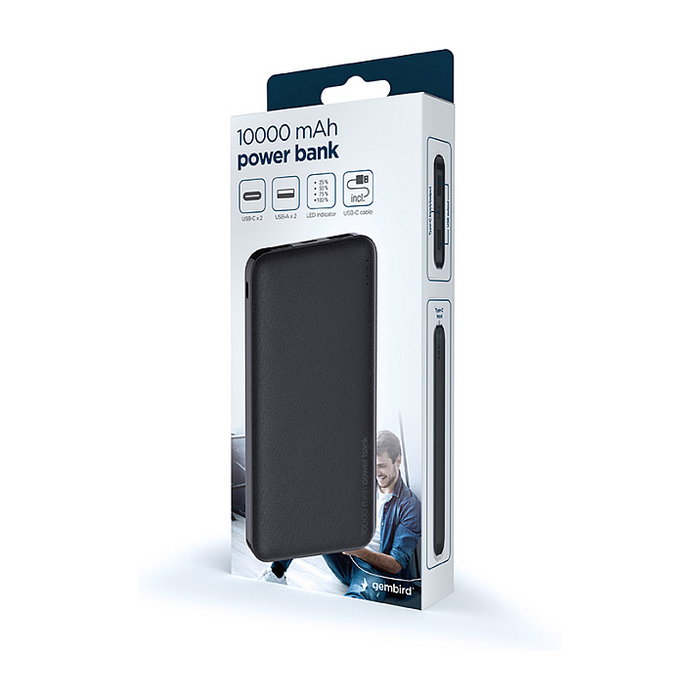 GEMBIRD PB10-02 Batería externa 10000 mAh Negro GEMBIRD PB10-02 Batería externa 10000 mAh Negro