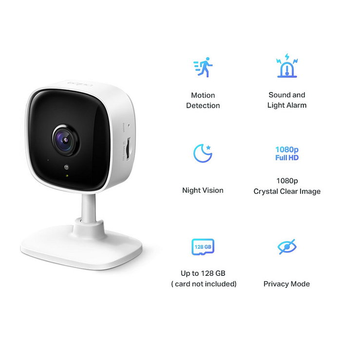 TP-Link Tapo C110 Cámara IP de Seguridad Interior 3MP Full HD 1080p WiFi, Color Blanco/Negro para Escritorio TP-Link Tapo C110 Cámara IP de Seguridad Interior 3MP Full HD 1080p WiFi, Color Blanco/Negro para Escritorio
