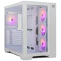 Nox Hummer Astra Caja PC Midi Tower Gaming - Cristal Templado Frontal y Lateral, Blanco, Compatible ATX, 4 Ventiladores ARGB, USB 3.0 y Tipo-C, Espacio para Gráficas de 420mm