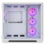 Nox Hummer Astra Caja PC Midi Tower Gaming - Cristal Templado Frontal y Lateral, Blanco, Compatible ATX, 4 Ventiladores ARGB, USB 3.0 y Tipo-C, Espacio para Gráficas de 420mm