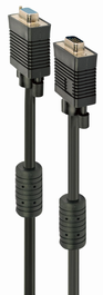 GEMBIRD Cable VGA M/F 1.8m Negro Extensión Monitor HD15 Macho a Macho Doble Apantallado Ferrita 1.8 Metros
