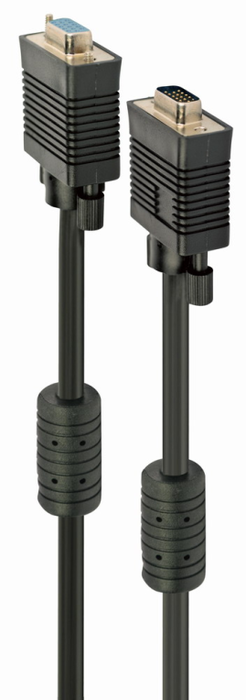 GEMBIRD Cable VGA M/F 1.8m Negro Extensión Monitor HD15 Macho a Macho Doble Apantallado Ferrita 1.8 Metros GEMBIRD Cable VGA M/F 1.8m Negro Extensión Monitor HD15 Macho a Macho Doble Apantallado Ferrita 1.8 Metros