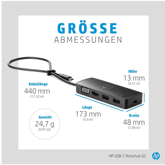 HP USB-C Travel Hub G2 Negro HP USB-C Travel Hub G2 Negro