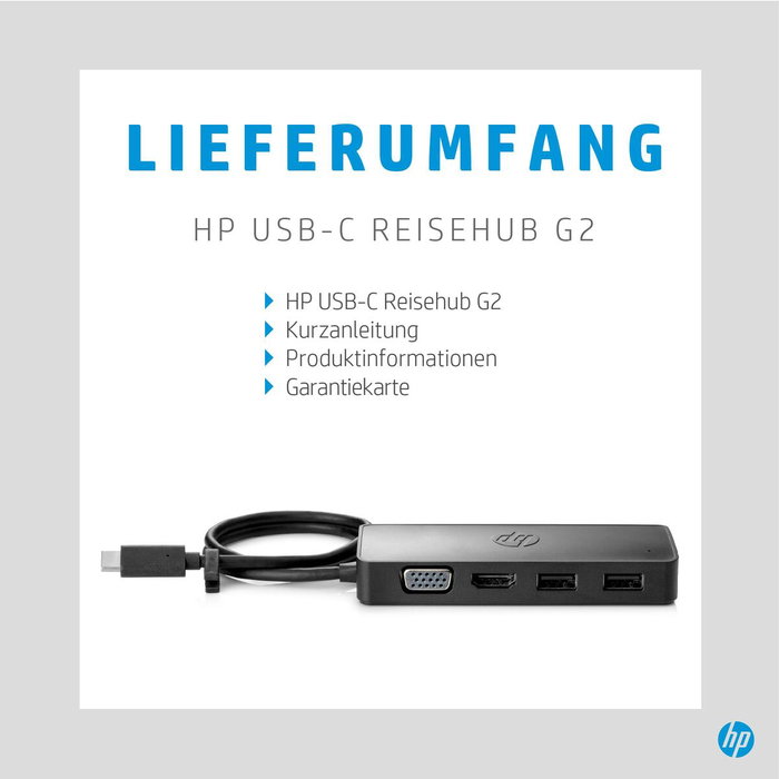HP USB-C Travel Hub G2 Negro HP USB-C Travel Hub G2 Negro