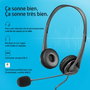 HP Stereo USB Headset G2, Auriculares con micrófono flexible cancelación ruido USB-A, almohadillas piel PU para jornada completa, compatible Chromebook