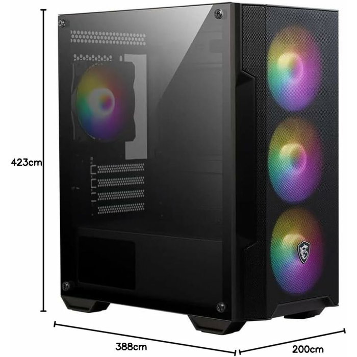 MSI MAG FORGE M100A Micro Torre Negro, Transparente MSI MAG FORGE M100A Micro Torre Negro, Transparente