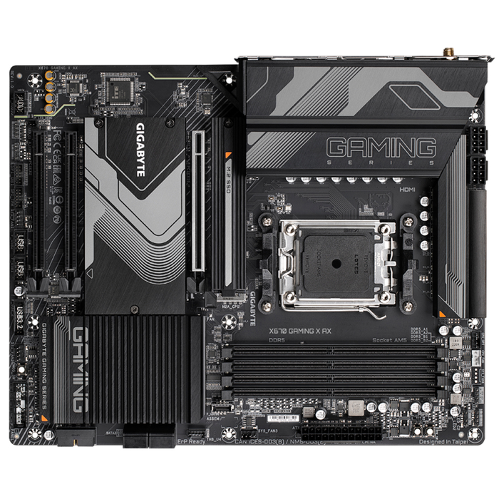 GIGABYTE X670 GAMING X AX Placa base AMD Ryzen 9000 Series, DDR5, Wi-Fi 6E, 2.5GbE LAN, ATX