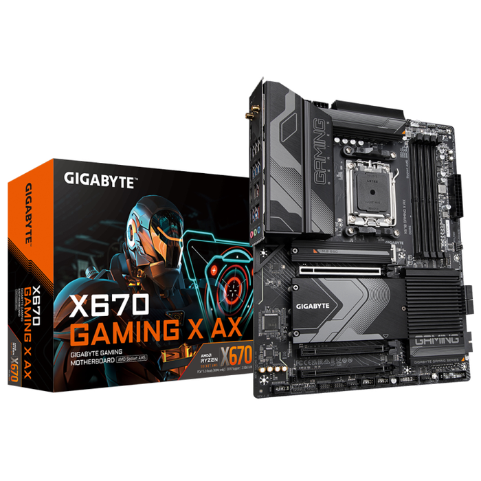 GIGABYTE X670 GAMING X AX Placa base AMD Ryzen 9000 Series, DDR5, Wi-Fi 6E, 2.5GbE LAN, ATX