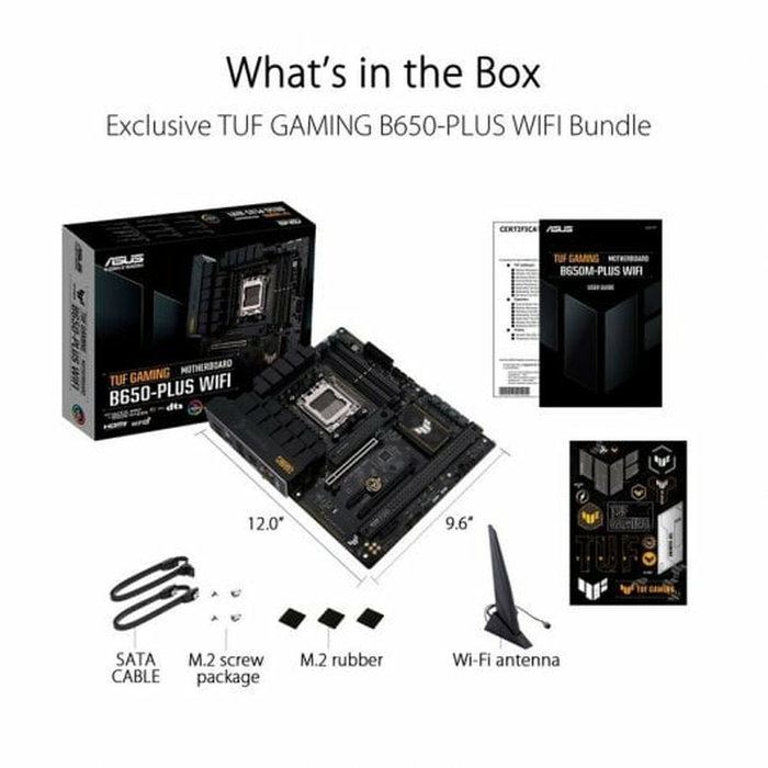 ASUS TUF GAMING B650-PLUS WIFI AM5 DDR5 ATX Negra ASUS TUF GAMING B650-PLUS WIFI AM5 DDR5 ATX Negra