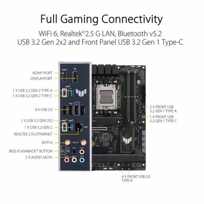 ASUS TUF GAMING B650-PLUS WIFI AM5 DDR5 ATX Negra ASUS TUF GAMING B650-PLUS WIFI AM5 DDR5 ATX Negra