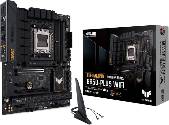 ASUS TUF GAMING B650-PLUS WIFI AM5 DDR5 ATX Negra ASUS TUF GAMING B650-PLUS WIFI AM5 DDR5 ATX Negra