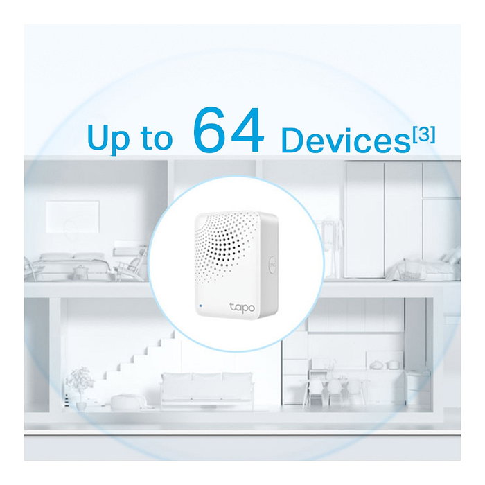 TP-Link Tapo H100 Hub inteligente con alarma Blanco