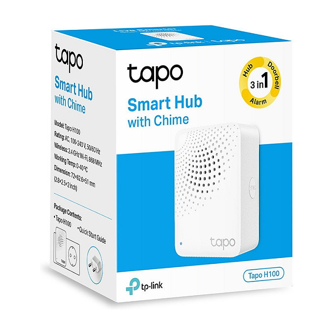 TP-Link Tapo H100 Hub inteligente con alarma Blanco