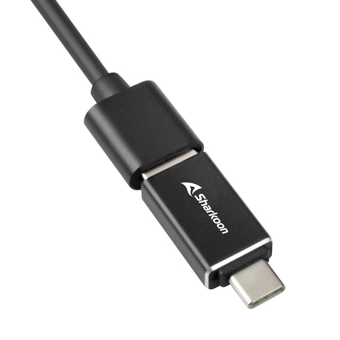 Sharkoon Hub USB 3 Puertos USB 3.2 Gen 1 + RJ45 Aluminio Negro Sharkoon Hub USB 3 Puertos USB 3.2 Gen 1 + RJ45 Aluminio Negro