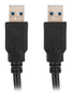 Lanberg CA-USBA-30CU-0018-BK Cable USB-A a USB-A 3.2 Gen 1 1,8m Negro