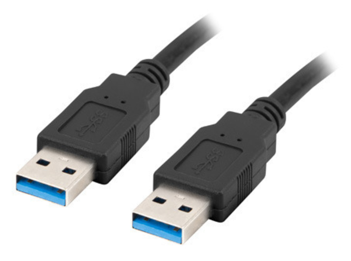 Lanberg Cable USB A a USB A 3.2 Gen 1 1m Negro