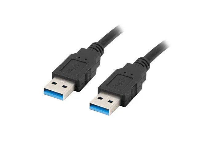 Lanberg CA-USBA-30CU-0010-BK Cable USB 3.2 Gen 1 (USB-A Macho a USB-A Macho), 5 Gbit/s, Longitud 1 m, Color Negro Lanberg CA-USBA-30CU-0010-BK Cable USB 3.2 Gen 1 (USB-A Macho a USB-A Macho), 5 Gbit/s, Longitud 1 m, Color Negro