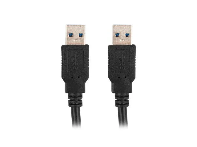 Lanberg CA-USBA-30CU-0010-BK Cable USB 3.2 Gen 1 (USB-A Macho a USB-A Macho), 5 Gbit/s, Longitud 1 m, Color Negro Lanberg CA-USBA-30CU-0010-BK Cable USB 3.2 Gen 1 (USB-A Macho a USB-A Macho), 5 Gbit/s, Longitud 1 m, Color Negro
