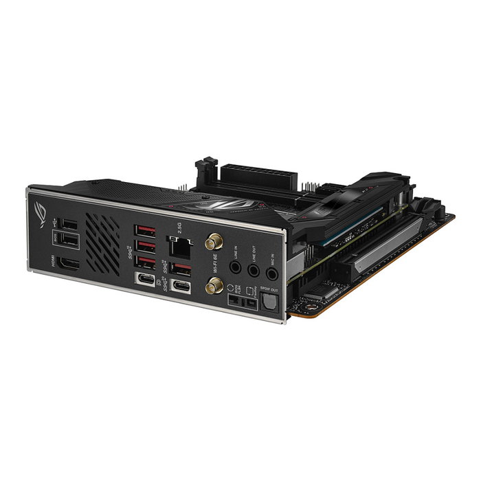 ASUS ROG STRIX B650E-I GAMING WiFi placa base mini-ITX AM5 para AMD Ryzen con WiFi 6E, Bluetooth 5.2, DDR5, PCIe 5.0, 2.5Gb LAN, SATA y M.2