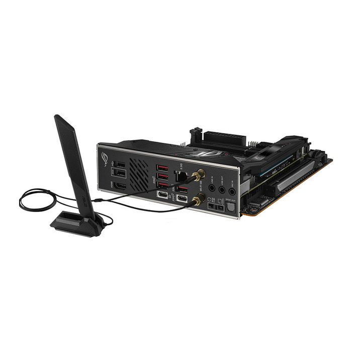 ASUS ROG STRIX B650E-I GAMING WiFi placa base mini-ITX AM5 para AMD Ryzen con WiFi 6E, Bluetooth 5.2, DDR5, PCIe 5.0, 2.5Gb LAN, SATA y M.2