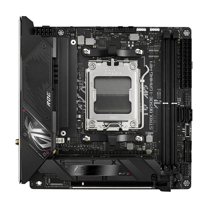 ASUS ROG STRIX B650E-I GAMING WiFi placa base mini-ITX AM5 para AMD Ryzen con WiFi 6E, Bluetooth 5.2, DDR5, PCIe 5.0, 2.5Gb LAN, SATA y M.2