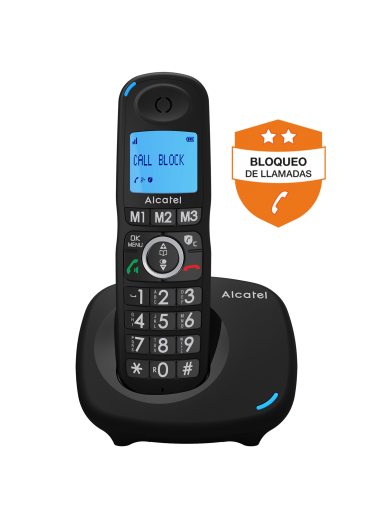 Alcatel Teléfono DECT con Manos Libres, Bloqueo de Llamadas - Teléfono Inalámbrico de Alta Calidad para Hogar u Oficina