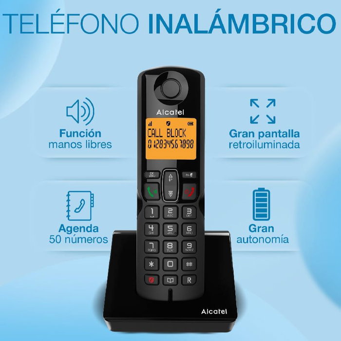 ALCATEL S280 EWE Teléfono DECT Negro