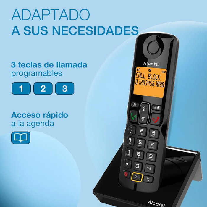 ALCATEL S280 EWE Teléfono DECT Negro