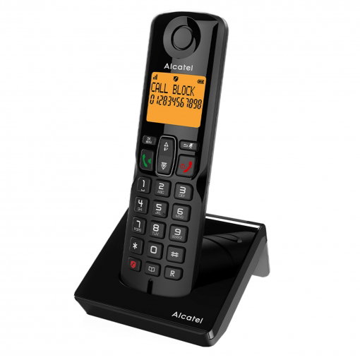 Alcatel Teléfono Fijo Inalámbrico Duo DECT con Manos Libres, Bloqueo de Llamadas y Contestador