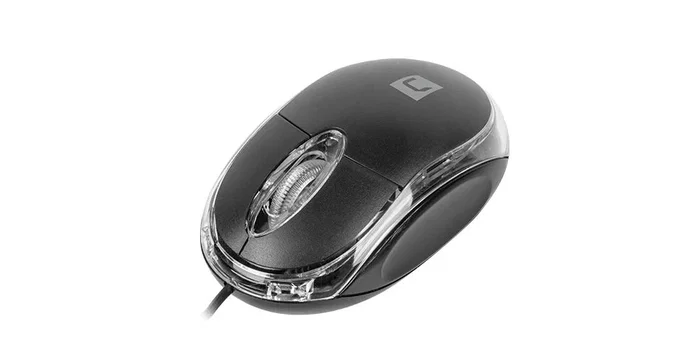 Natec Vireo 2 - Ratón Óptico USB para Oficina, 1000 DPI, 3 Botones, Cable 12.5 cm, Color Negro